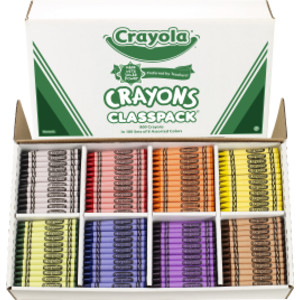 Crayon Classpack®, tamaño regular, 8 colores, paquete de 800