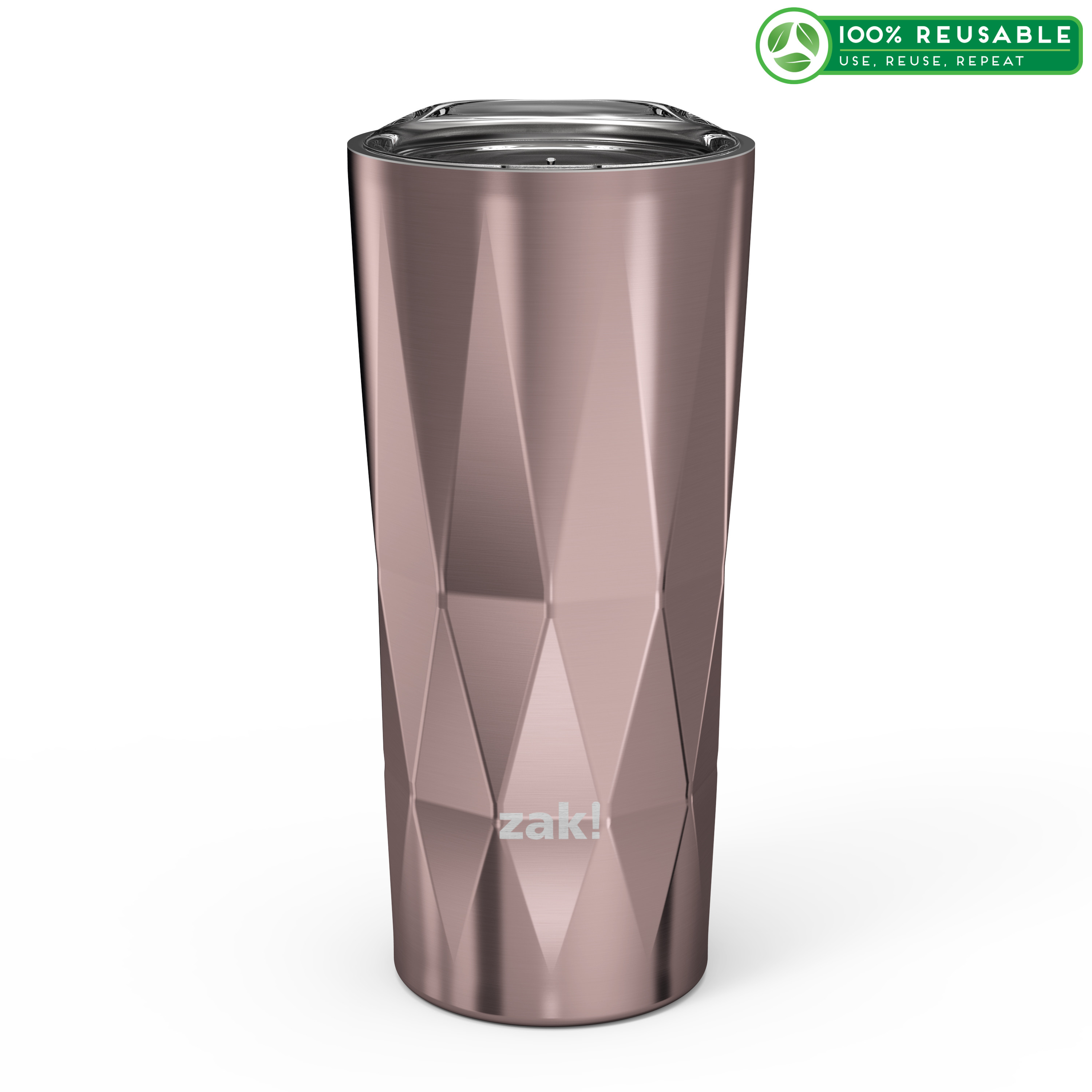 Fractal 16 ounce Vacuum Insulated Stainless Steel Tumbler, Rose Gold slideshow image 1 Fractal 16 ounce Vacuum Insulated Stainless Steel Tumbler, Rose Gold slideshow image 1