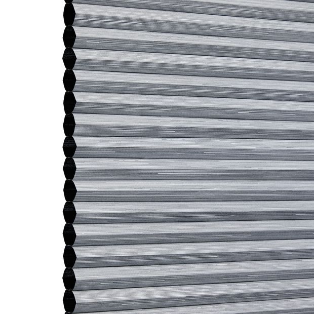 Thermashade Sisal Blackout Charcoal Pleated Blind