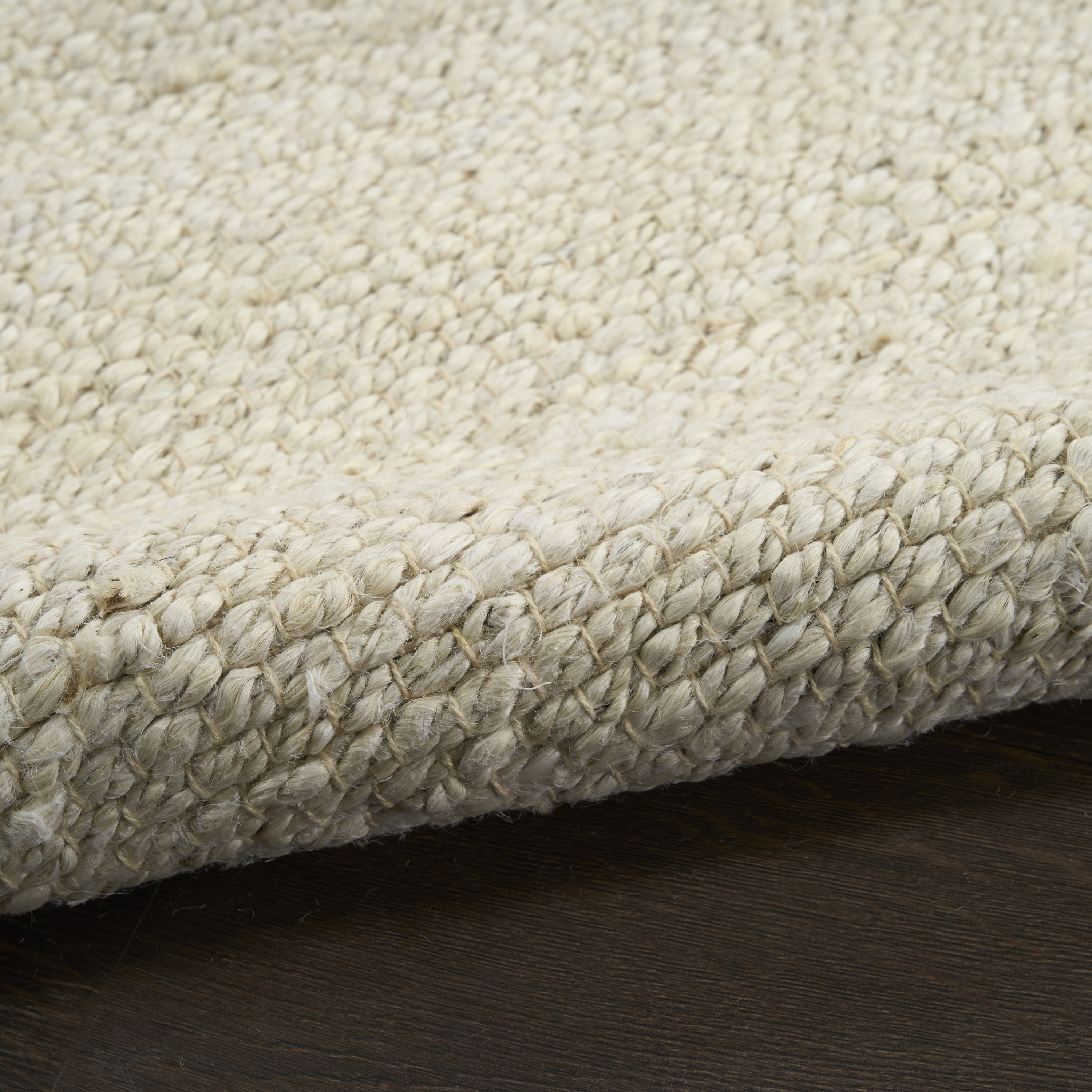 Nourison Natural Jute 4' x 6' Ivory Farmhouse Indoor Rug