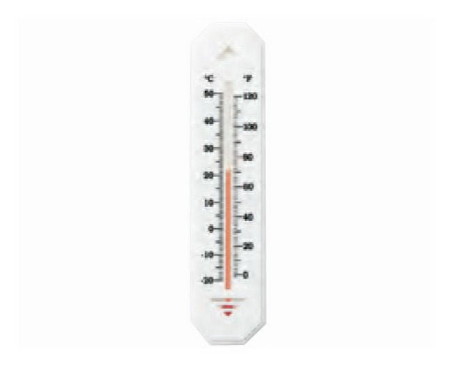Wall / Room Thermometer Durac® Fahrenheit / Celsius 0° to 120°F (-20° to +50°C) Ambient Sensor Wall Mount Does Not Require Power
