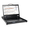 NetController™ KVM Switch, Steel, Cat 5, 1 RU, 16-Port, 19 in. Console Screen, Green LED Indicator, Black