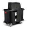 Rubbermaid Commercial, Executive Series, Executive Series™, Full Size Housekeeping Cart with Hood and Doors, Black