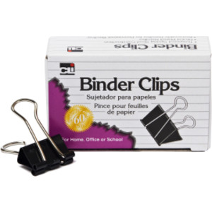 Binder Clips, Mini, 1/4" Capacity, Box of 12