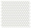 Studio White 3/4″ Penny Round Mosaic Glossy