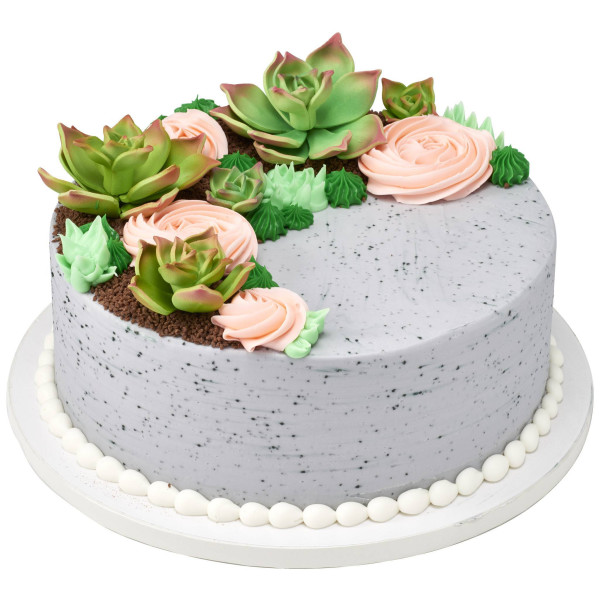 Green Succulents Gum Paste Flowers