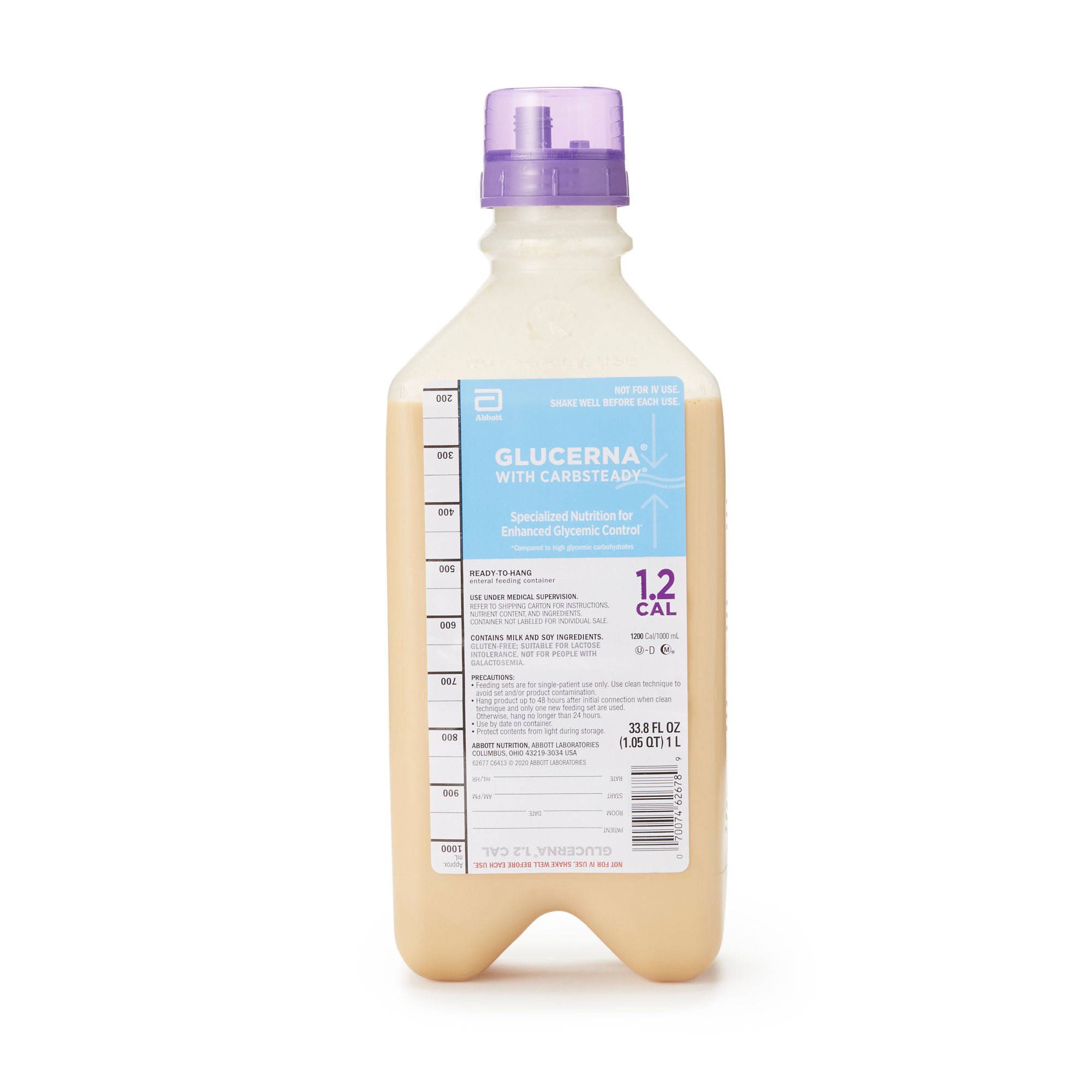 Glucerna® with Carbsteady 1.2 Cal Tube Feeding Formula, 33.8-ounce Carton