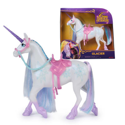 Unicorn Academy, Glacier with 2 Riding Accessories, 11”, Compatible with Layla, Dolls & Unicorn Toys for Girls Ages 4 and up