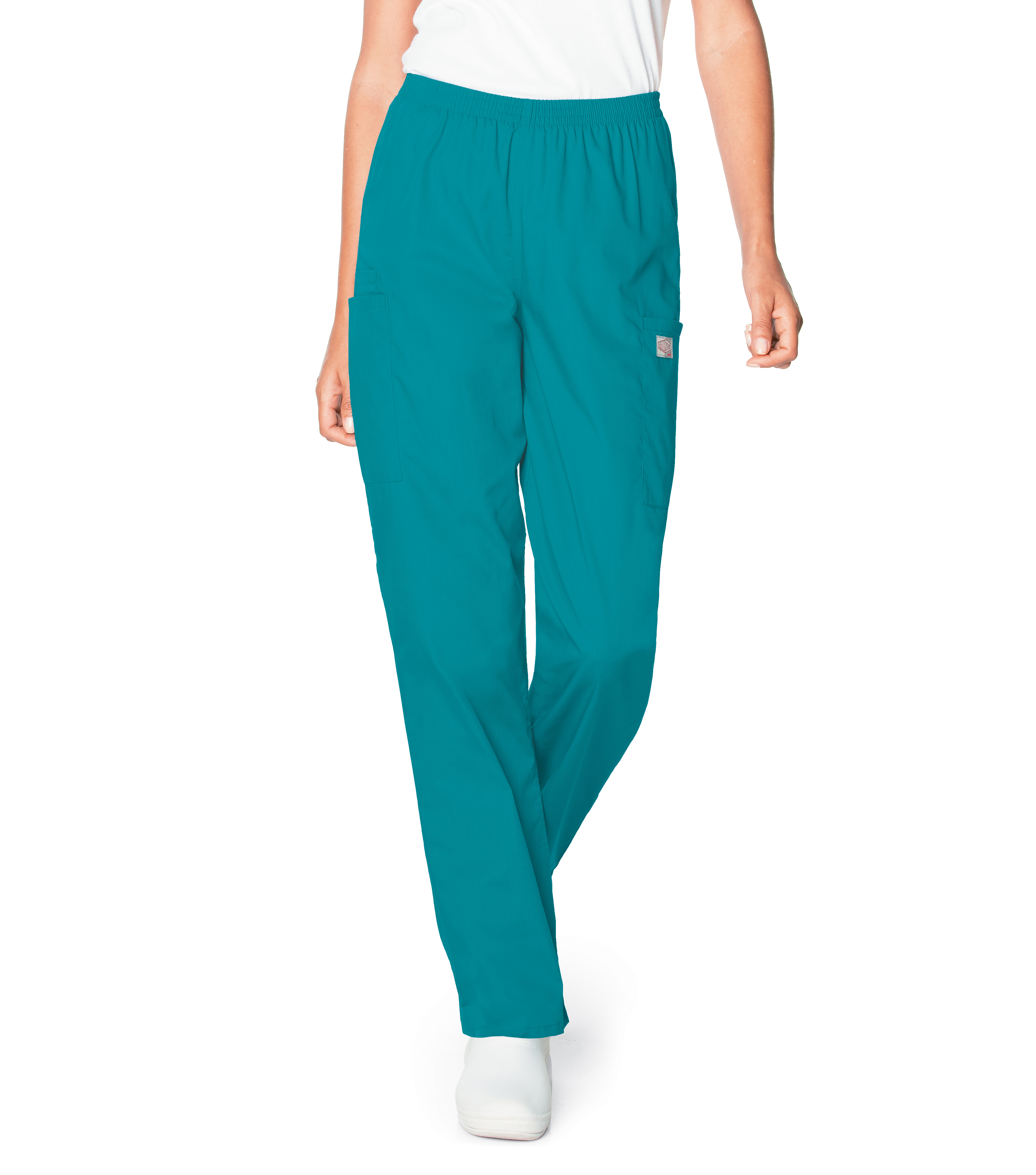 Landau Scrub Zone Relaxed Fit 3-Pocket Elastic Cargo Scrub Pants for Women 83221