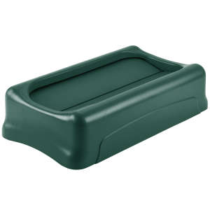 Rubbermaid Commercial, Slim Jim, Rectangular, Resin, 23 gal, Resin, Green, Receptacle Lid