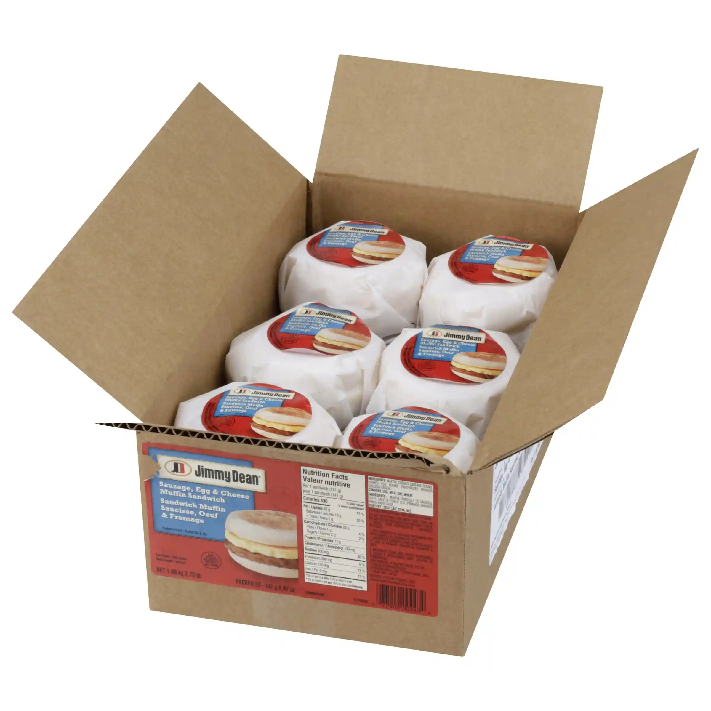 Jimmy Dean® Butcher Wrapped Sausage, Egg and Cheese Muffin Sandwich_image_4