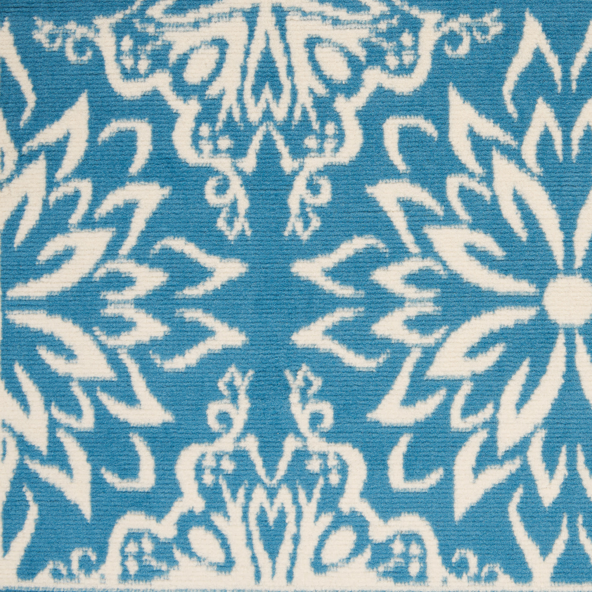 Nourison Jubilant 5'3" x 7'3" Ivory Blue Farmhouse Indoor Rug