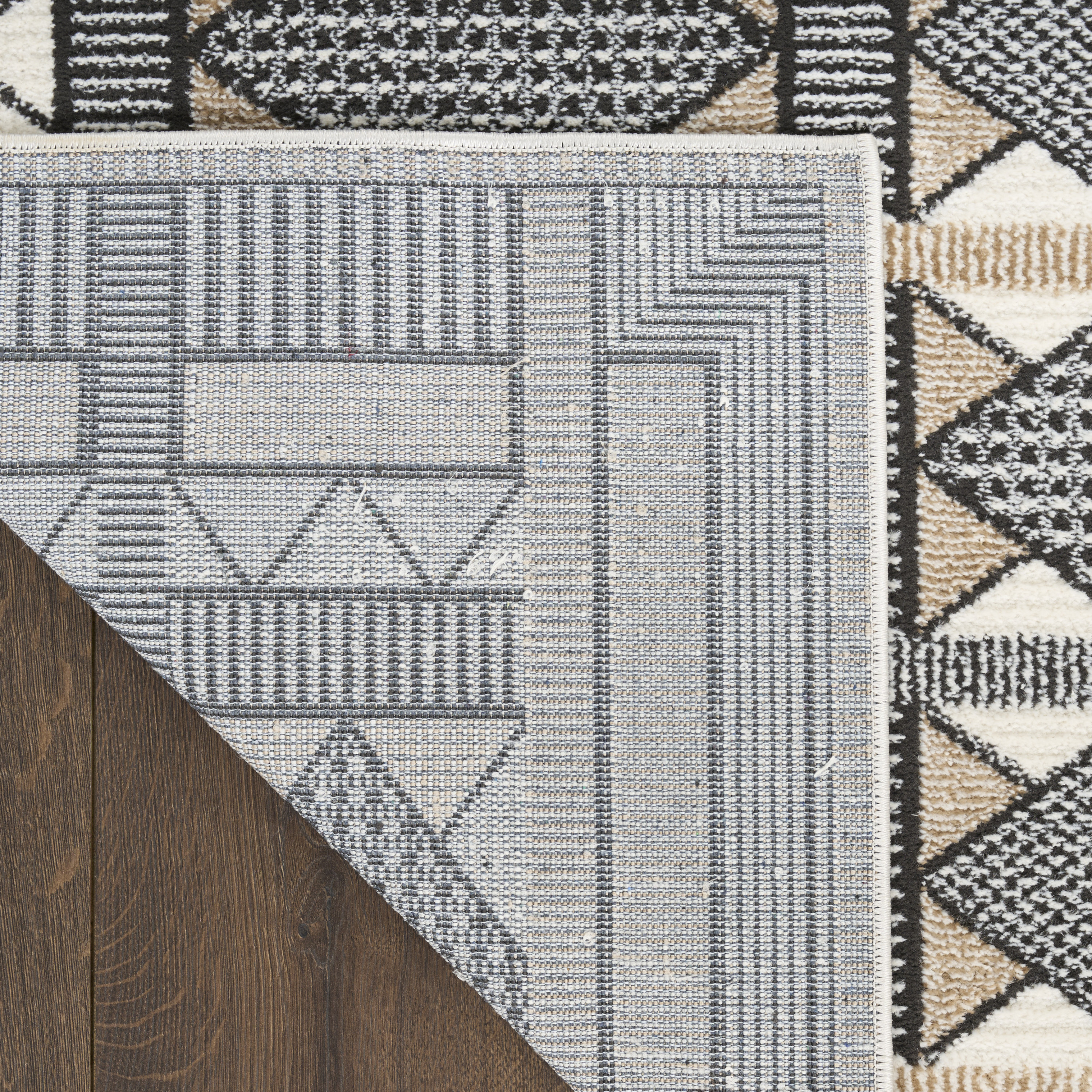 Nourison Nordic 5' x 7' Ivory Multicolor Modern Indoor Rug