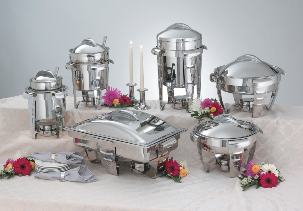 6-quart Maximillian Steel™ round chafer