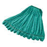 Rubbermaid Commercial, Web Foot, Microfiber Looped-End Wet Mop Head with 1" Headband, 24 oz, Green