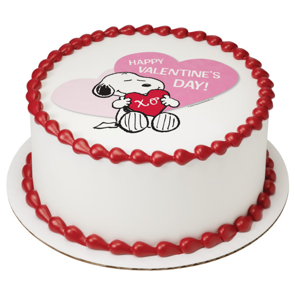 Peanuts® Snoopy® Happy Valentine's Day PhotoCake® Edible Image®