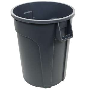 Impact, Gator®, 44 gal, Plastic, Gray, Round, Receptacle