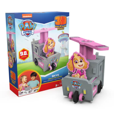 Spin Master, PAW Patrol 3D Build N' Play Puzzle, Skye High Flyin' Copter 9.8-inch Vehicle Foam Puzzle, Ages 3+
