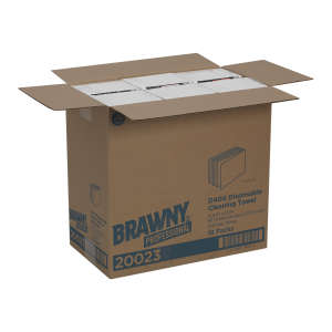 Georgia Pacific, Brawny Professional D400, 1/4 Fold, 12.50"x13.00", Double Recreped (DRC), General Purpose Wipers, White