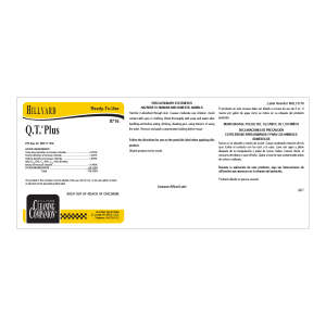 Hillyard, Label RTU Cc 716 QT Plus
