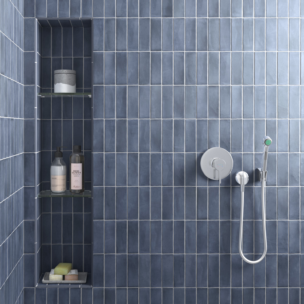 Coco Matte Blue Night 2 in. x 5-7/8 in. Porcelain Floor and Wall Tile