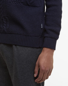Casey Cable-Knit Crew Neck Jumper Navy