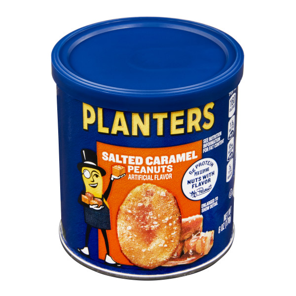 PLANTERS(r) Salted Caramel Peanuts 8/6oz . C1C1 - Front Center In Package (Hi Res)