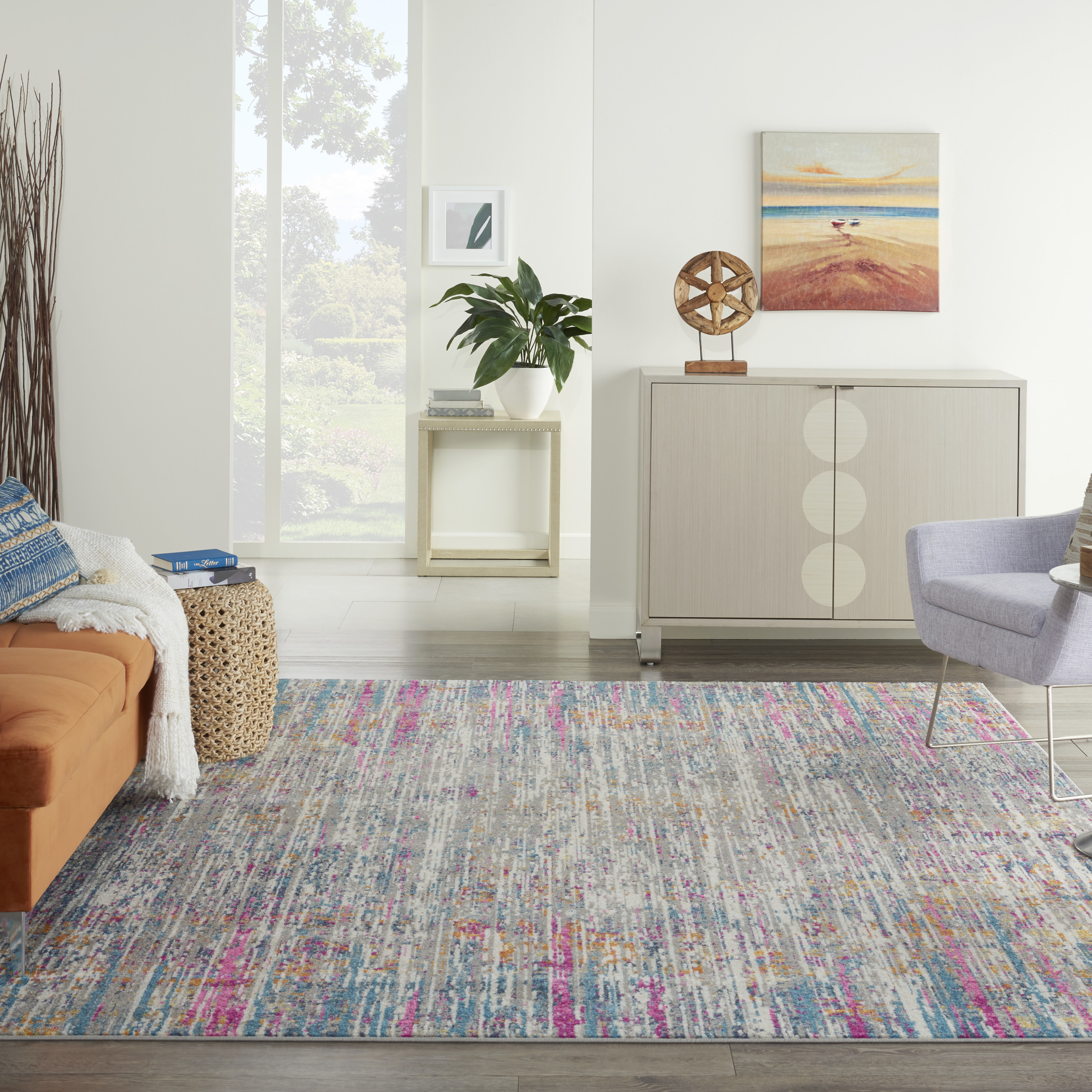 Nourison Passion 8' x 10' Ivory Multicolor Modern Indoor Rug