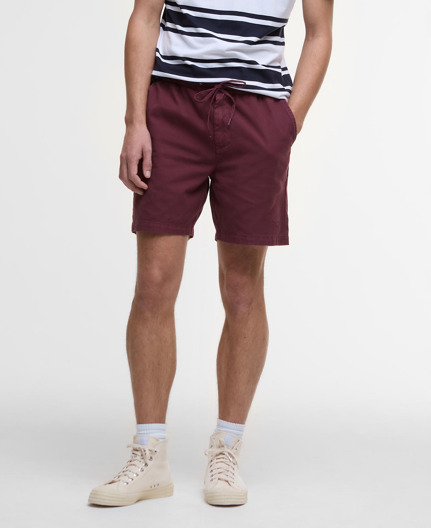 Washed Oxford Relaxed Shorts image number 1