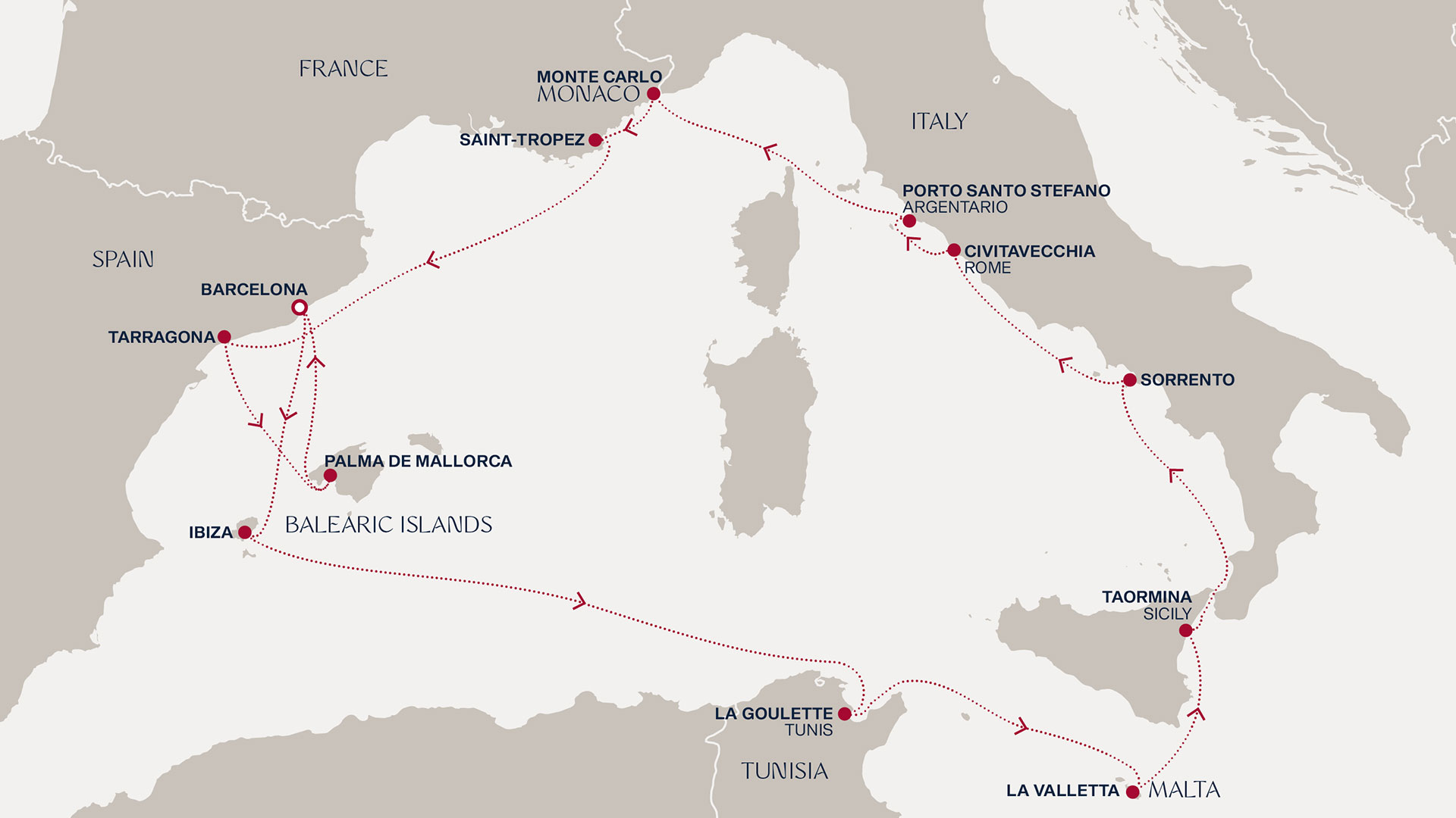 Itinerary map