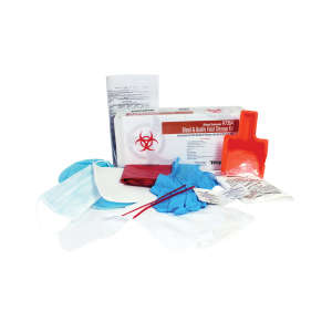 Impact, Pro-Guard Bloodborne Pathogen Kit without Germicidal Wipes, Red, White, 6/Case