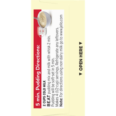 Jell-O White Chocolate Instant Pudding & Pie Filling, 3.3 oz Box