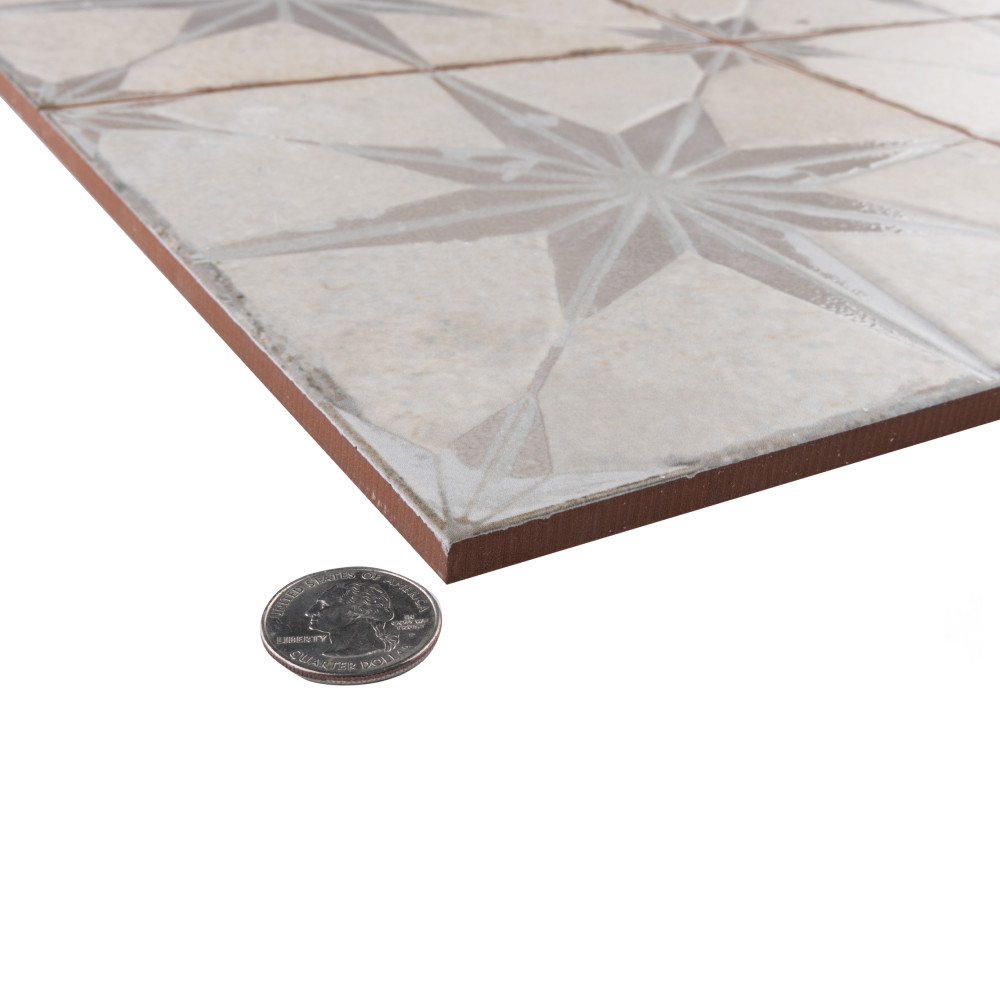 Kings Star Luxe White 17-5/8 in. x 17-5/8 in. Ceramic Floor and Wall Tile