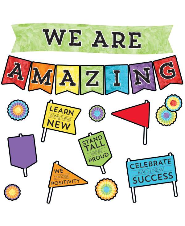 Celebrate Learning We Are Amazing Bulletin Board Set