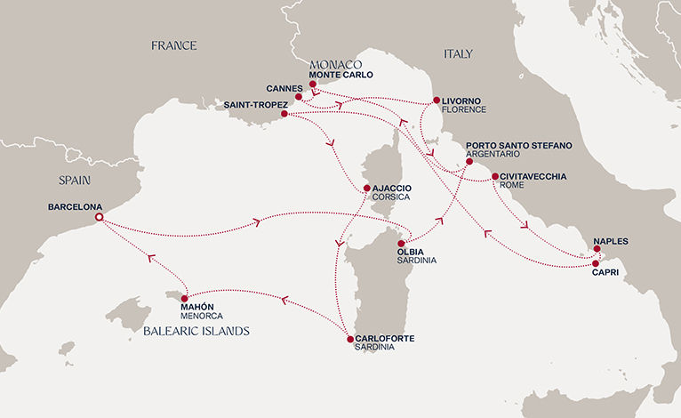 Itinerary map