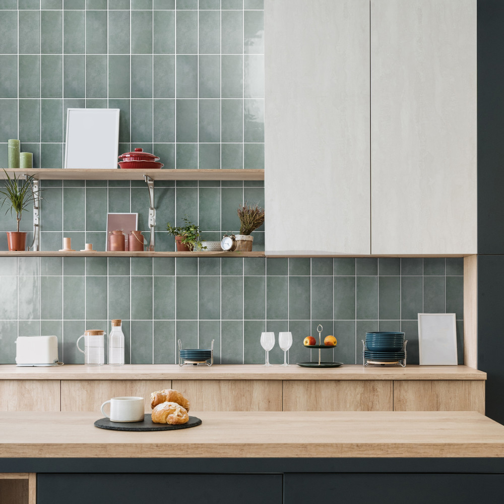 Camden Emerald 4 in. x 8 in. Ceramic Wall Tile