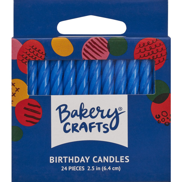 Blue Smooth & Spiral Candles