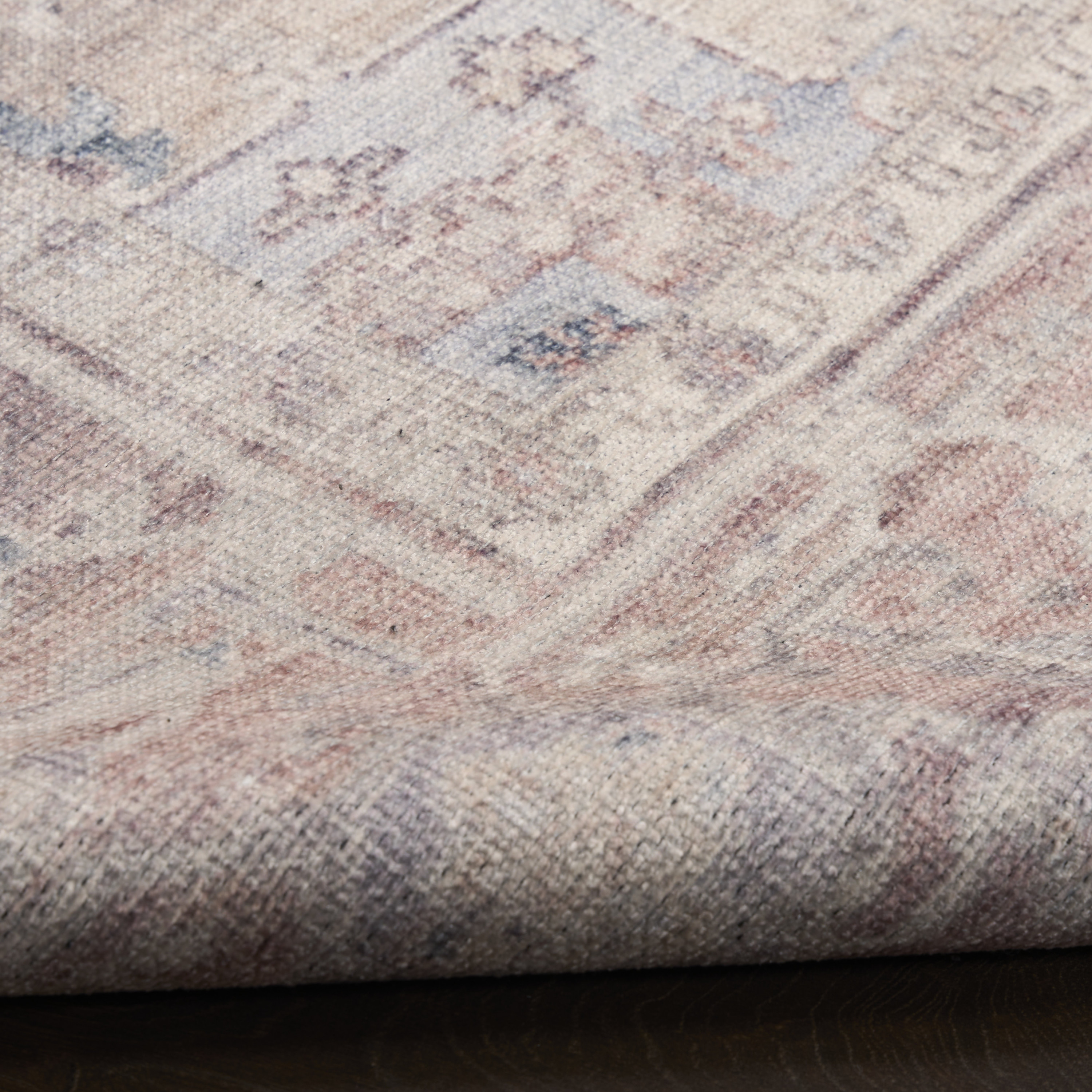 Nourison Vintage Washables 2'2" x 8' Light Blue Vintage Indoor Rug