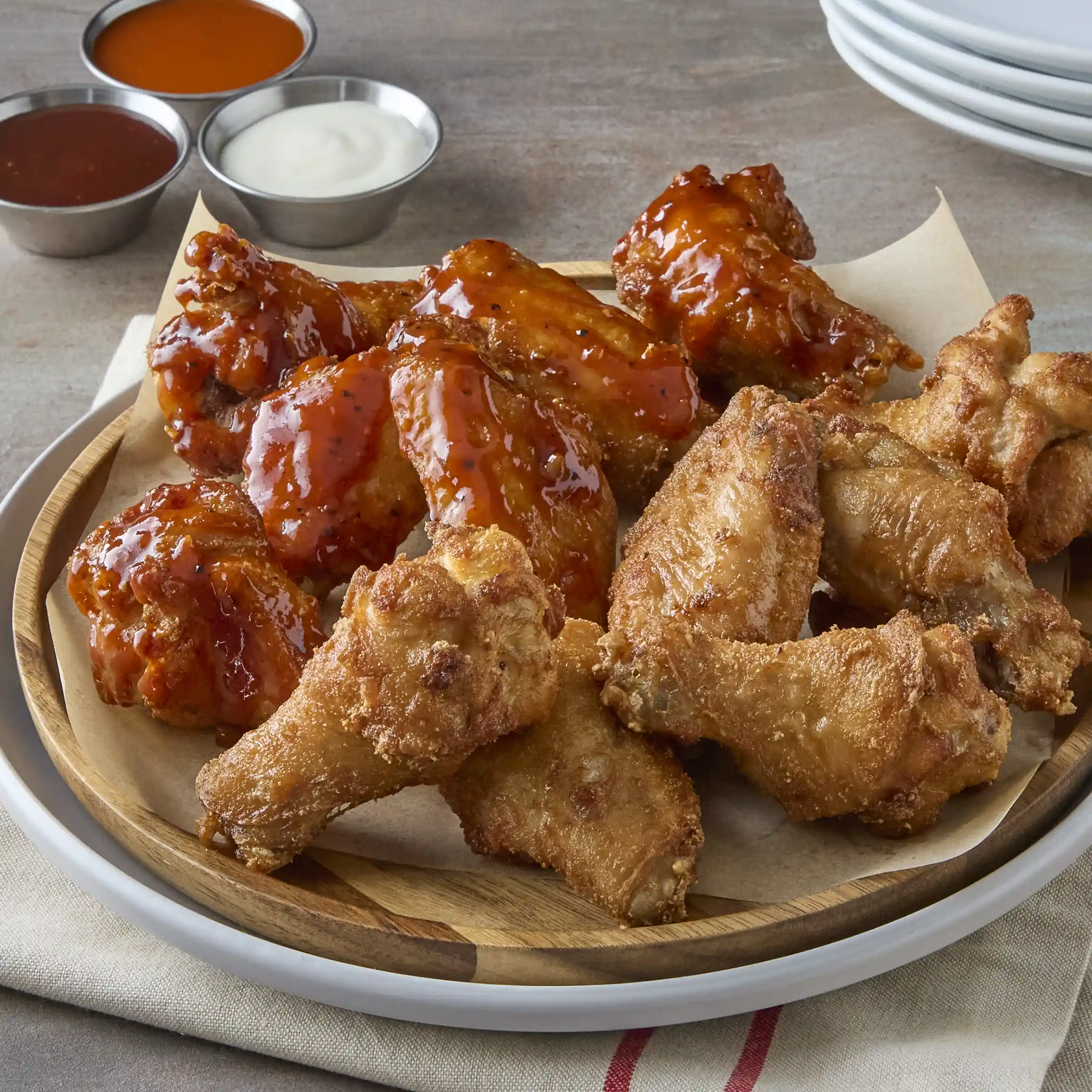 Tyson Red Label® Fully Cooked Coated Oven Roasted Bone-In Chicken Wing Sections, Jumbo_image_2