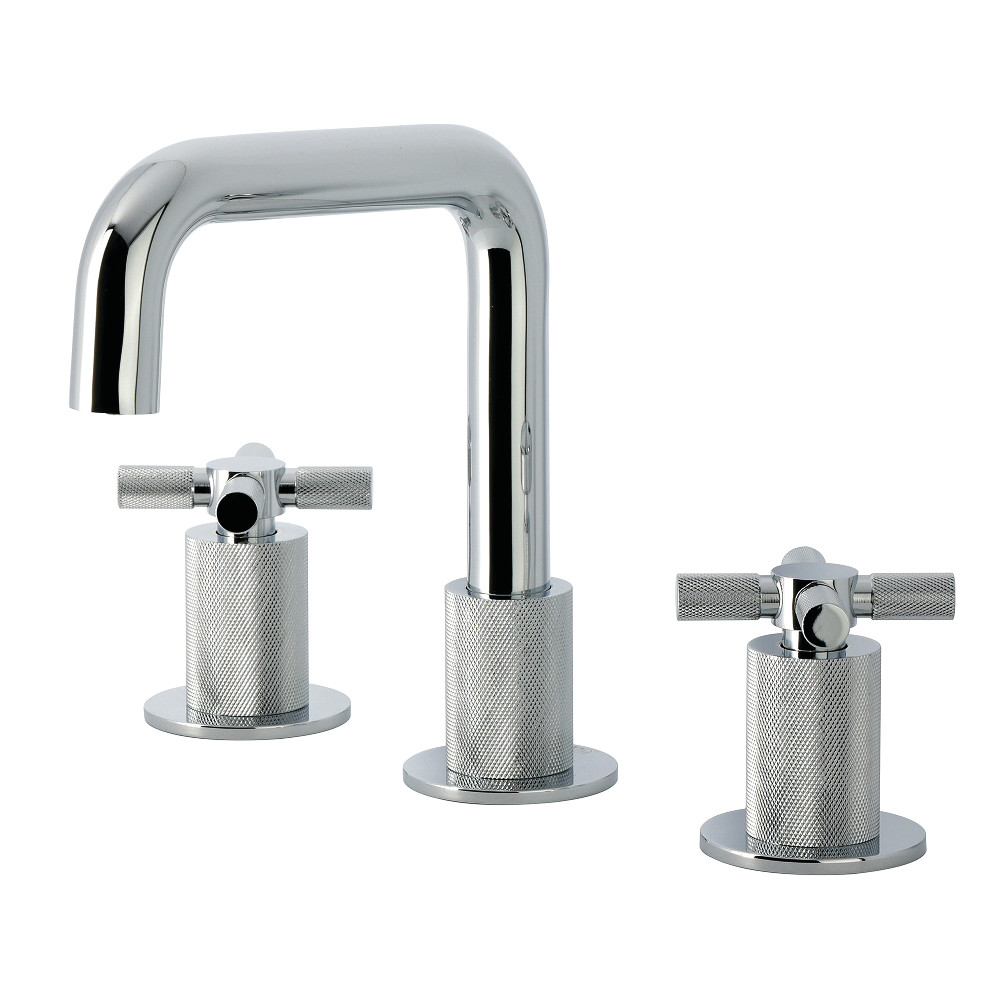  Widespread Bathroom Faucet with Push Pop-Up Drain, Polished Chrome with 6 Finish Options