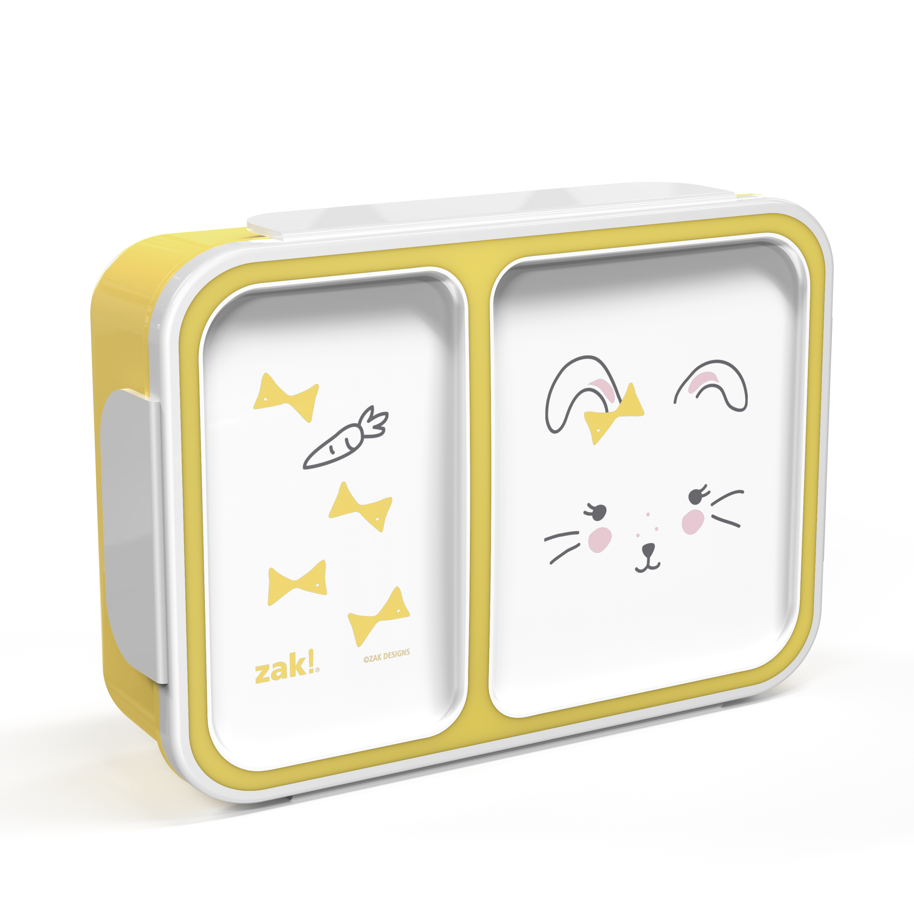 Soft Lines Dual-compartment Reusable Bento Box, Bunnies slideshow image 4 Soft Lines Dual-compartment Reusable Bento Box, Bunnies slideshow image 4