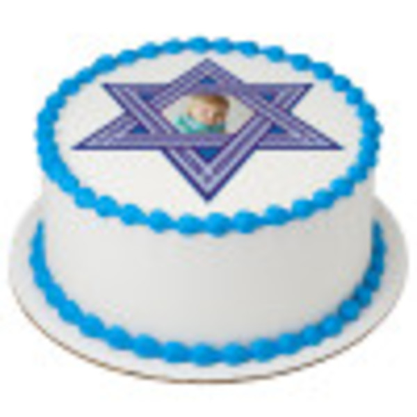 Star of David PhotoCake® Edible Image® Frame