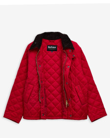 Oversized Transport Quilted Jacket Brick Red