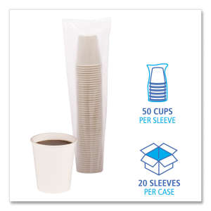 Boardwalk, Paper Hot Cups, 8 oz, White
