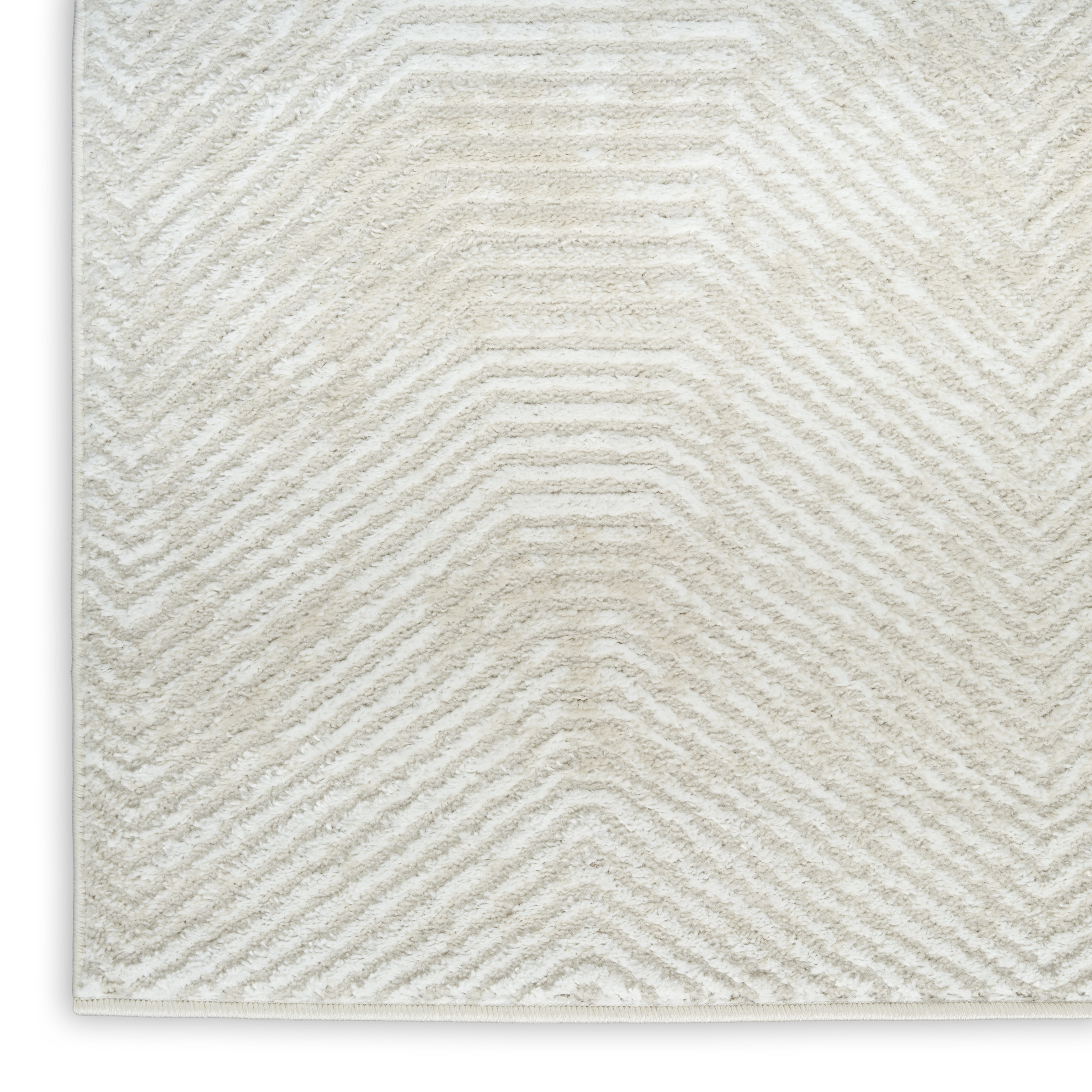 Nourison Dekor 2' x 4' Ivory Beige Modern Indoor Rug