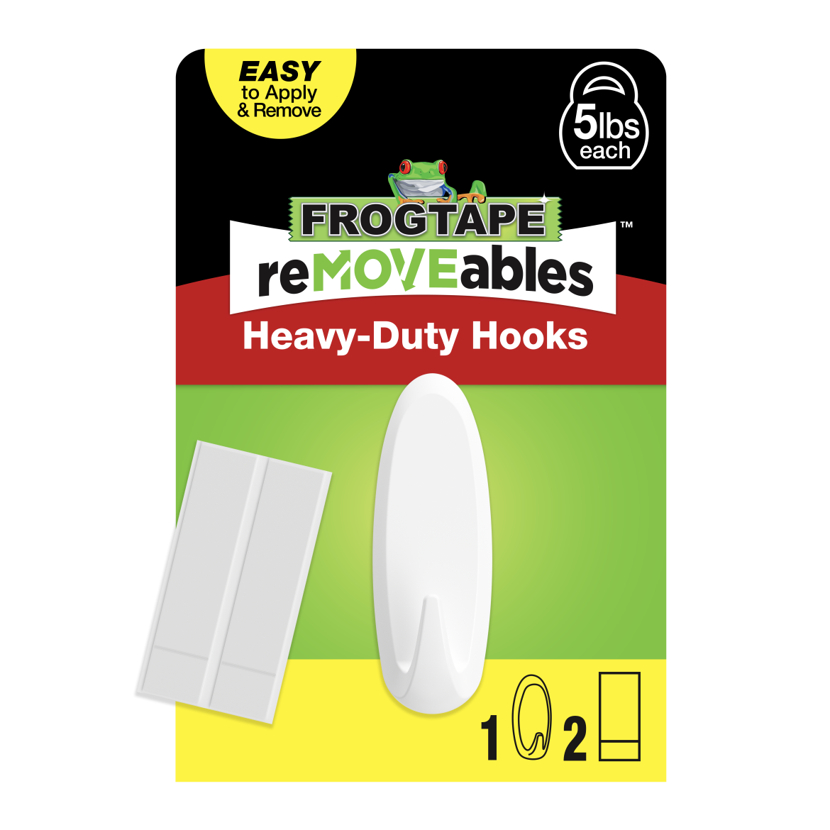 FrogTape reMOVEables<sup>®</sup> Heavy-Duty Large White Hook Primary Product Image