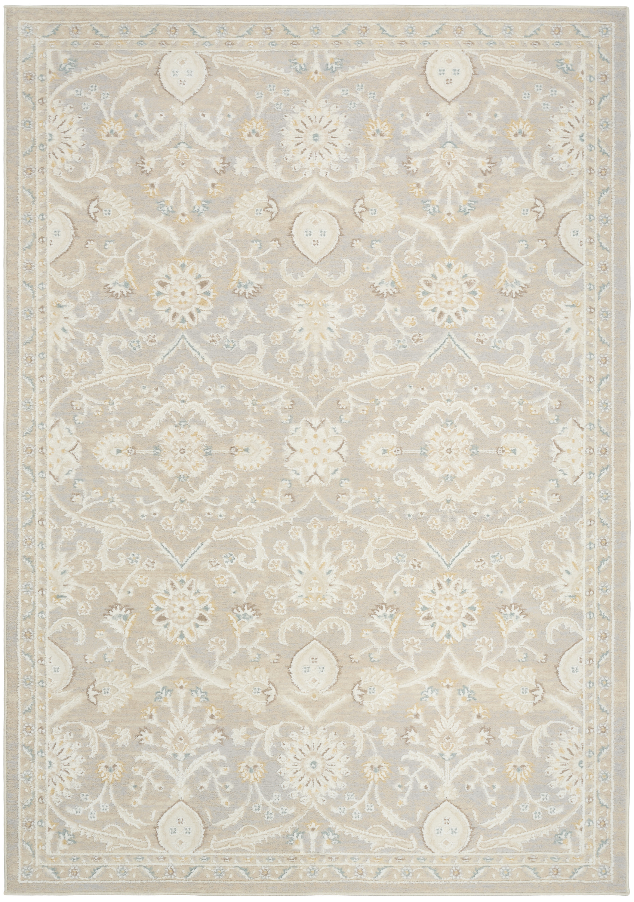Nourison Isla 5'3" x 7' Light Grey Vintage Indoor Rug