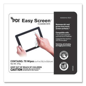 NPAP03672, PDI,  Easy Screen Cleaning Wipes,  70 Wipes/Container