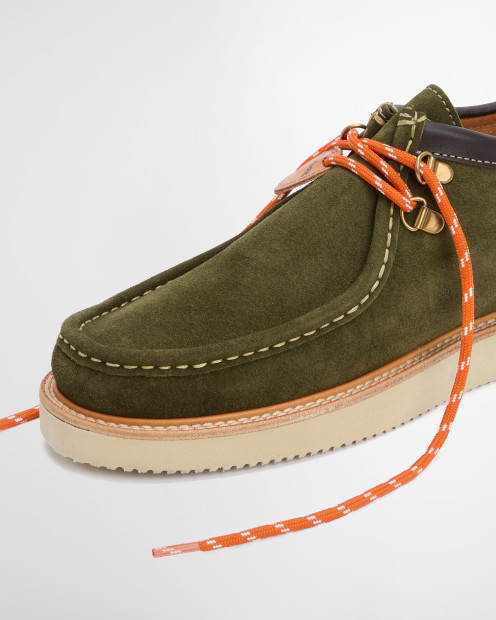 Barbour x Wildbunch Styles Heathpool Apron Lace Mocassins Green