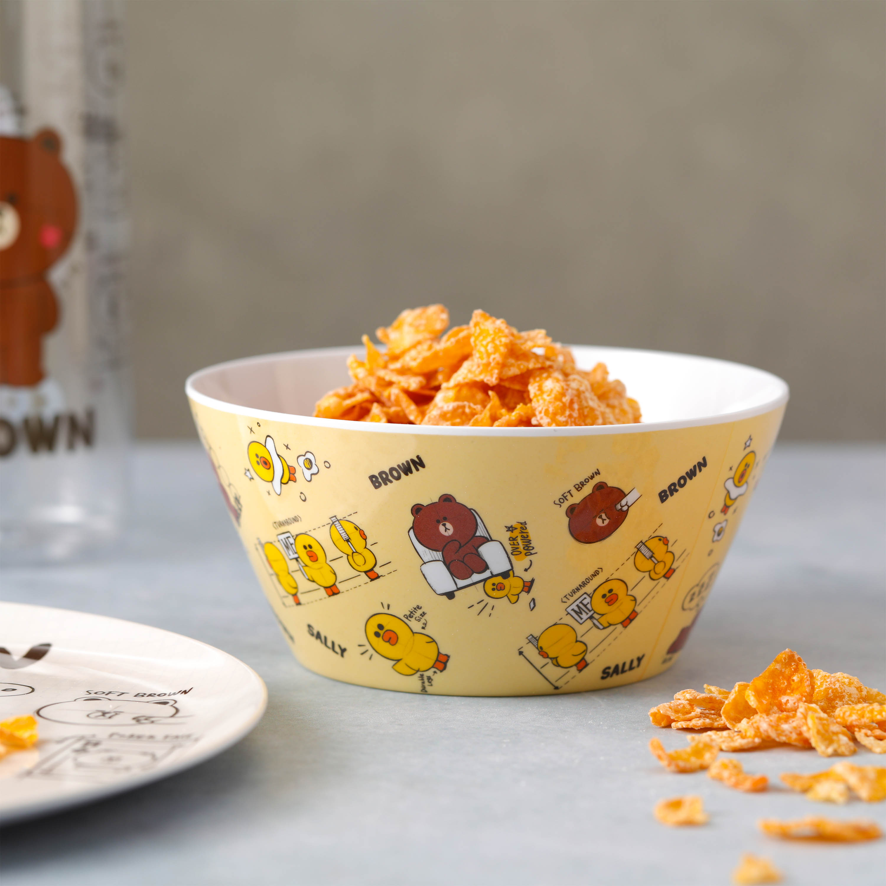 Line Friends Dinnerware Set, Teddy Bear, 2-piece set slideshow image 4 Line Friends Dinnerware Set, Teddy Bear, 2-piece set slideshow image 4